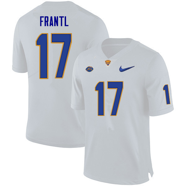 Men #17 Jake Frantl Pitt Panthers College Football Jerseys Sale-White